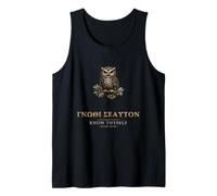 Know Thyself Gnothi Seauton Greek Philosophy Owl Tank Top