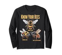 Know Your Bees Beekeeper Honeybee Apiary Bees Beekeeping Long Sleeve T-Shirt