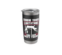 Know Your Limitations and Then Defy Pole Jumping High Jump Stainless Steel Insulated Tumbler