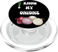 KNOW YOUR ONIONS SLOGAN ONION DESIGN PopSockets PopGrip for MagSafe