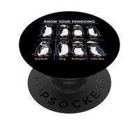 Know Your Penguins Penguin Species Biology Science Animal PopSockets Adhesive PopGrip