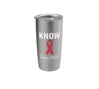 Know Your Status HIV Awareness Health Campaign Stainless Steel Insulated Tumbler