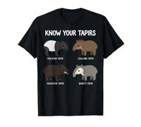 Know Your Tapirs Wildlife Animal Species Education T-Shirt
