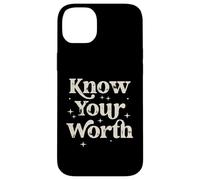 Know Your Worth Inspirational Self Love Quote Case for iPhone 14 Plus
