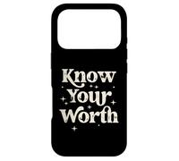 Know Your Worth Inspirational Self Love Quote Case for iPhone 17 Pro