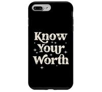 Know Your Worth Inspirational Self Love Quote Case for iPhone 7 Plus/8 Plus