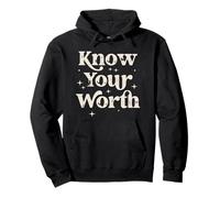 Know Your Worth Inspirational Self Love Quote Pullover Hoodie