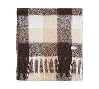 Knowledge Cotton Apparel - Large checked scarf - Recycled Polyester Scarf Brown Check in Recycled Polyester Brown one size