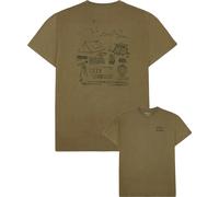 Knowledge Cotton Apparel - Organic cotton T-shirt - Regenerative Organic Cotton Back Print T-Shirt Burned Olive for Men - Size L - Khaki Khaki L