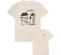 Knowledge Cotton Apparel - Organic cotton T-shirt - Regenerative Organic Cotton Back Print T-Shirt Egret for Men - Size XL - White White XL