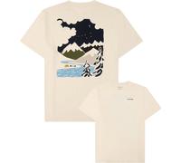 Knowledge Cotton Apparel - Organic cotton T-shirt - Regenerative Organic Cotton Back Print T-Shirt Egret for Men - Size L - White White L