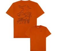 Knowledge Cotton Apparel - Organic cotton T-shirt - Regenerative Organic Cotton Back Print T-Shirt Pumpkin Spice for Men - Size L - Orange Orange L