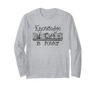 Knowledge is Power - Reading Book Lover Librarian Bookish Long Sleeve T-Shirt