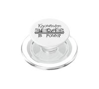 Knowledge Is Power - Reading Book Lover Librarian Bookish PopSockets PopGrip for MagSafe
