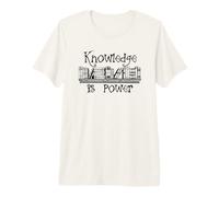 Knowledge is Power - Reading Book Lover Librarian Bookish Premium T-Shirt