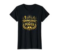 Knowledge is Power Value Graphic T-Shirt, Women, Black, XL