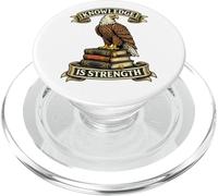 Knowledge Is Strength Bald Eagle Books Patriotic Wisdom PopSockets PopGrip for MagSafe