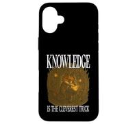 KNOWLEDGE IS THE CLEVEREST TRICK smart Fox reading bookworm Case for iPhone 16 Plus