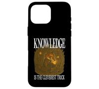 KNOWLEDGE IS THE CLEVEREST TRICK smart Fox reading bookworm Case for iPhone 16 Pro Max