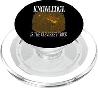 KNOWLEDGE IS THE CLEVEREST TRICK smart Fox reading bookworm PopSockets PopGrip for MagSafe
