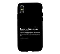 Knowledge Seeker Dictionary Trait Funny Bookworm Case for iPhone X/XS