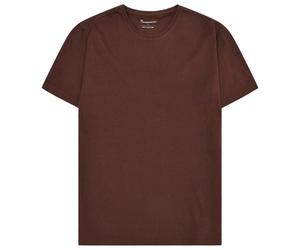 KnowledgeCotton Apparel - Agnar Basic T-Shirt - T-shirt size 3XL, brown
