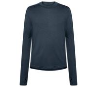 KnowledgeCotton Apparel - Cleaver Wool 175 Single L/S - Merino shirt size XXL, total eclipse