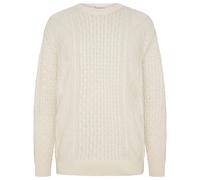 KnowledgeCotton Apparel - Cotton Cable Crew Neck - Wool jumper size XL, sand