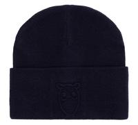 KnowledgeCotton Apparel - Embossed Owl DL Wool Beanie - Beanie size One Size, blue