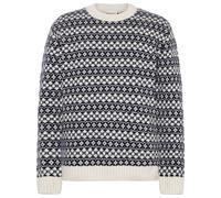 KnowledgeCotton Apparel - Fair Isle Crew Neck Lambswool Knit - Wool jumper size XL, grey