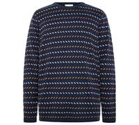 KnowledgeCotton Apparel - Jacquard Crew Neck Knit - Wool jumper size XXL, blue