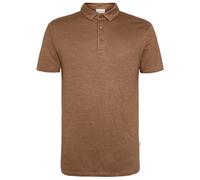 KnowledgeCotton Apparel - Linen Polo - Polo shirt size XL, brown