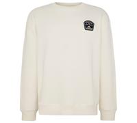 KnowledgeCotton Apparel - Loose Sweater With Badge At Chest - Jumper size L, sand/white