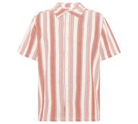 KnowledgeCotton Apparel - Organic Cotton Striped Shirt II - Shirt size XXL, pink