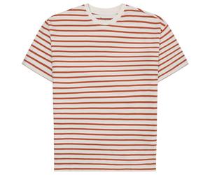 KnowledgeCotton Apparel - Organic Cotton Striped T-Shirt - T-shirt size XXL, pink