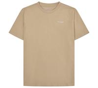 KnowledgeCotton Apparel - Regenerative Organic Cotton Back Print T-Shirt II - T-shirt size M, sand