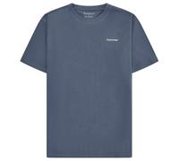 KnowledgeCotton Apparel - Regenerative Organic Cotton Back Print T-Shirt - T-shirt size L, blue