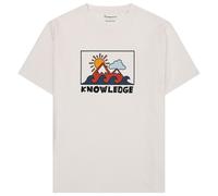 KnowledgeCotton Apparel - Regenerative Organic Cotton Front Print T-Shirt - T-shirt size XL, white