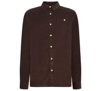 KnowledgeCotton Apparel - Regular 26-Wales Corduroy Shirt - Shirt size L, brown