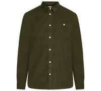 KnowledgeCotton Apparel - Regular 26-Wales Corduroy Shirt - Shirt size M, olive