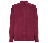 KnowledgeCotton Apparel - Regular 26-Wales Corduroy Shirt - Shirt size M, red