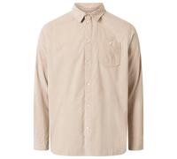 KnowledgeCotton Apparel - Regular 26-Wales Corduroy Shirt - Shirt size M, sand