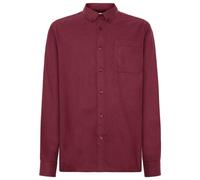 KnowledgeCotton Apparel - Regular Fit Melangé Flannel Shirt - Shirt size L, red