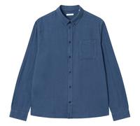 KnowledgeCotton Apparel - Regular Fit Melangé Flannel Shirt - Shirt size S, blue