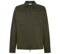 KnowledgeCotton Apparel - Regular Fit Twill Overshirt - Shirt size L, olive