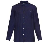 KnowledgeCotton Apparel - Regular Linen Shirt - Shirt size 3XL, blue