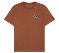 KnowledgeCotton Apparel - Regular S/S Heavy Single Printed - T-shirt size 3XL, brown