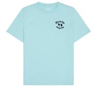 KnowledgeCotton Apparel - Regular Single Jersey Printed - T-shirt size S, blue