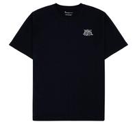 KnowledgeCotton Apparel - S/S Heavy Single Owl Emb. At Chest - T-shirt size M, black
