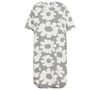 KnowledgeCotton Apparel - Women's Linen-Mix Printed T-Shirt Dress - Dress size XL, grey/white